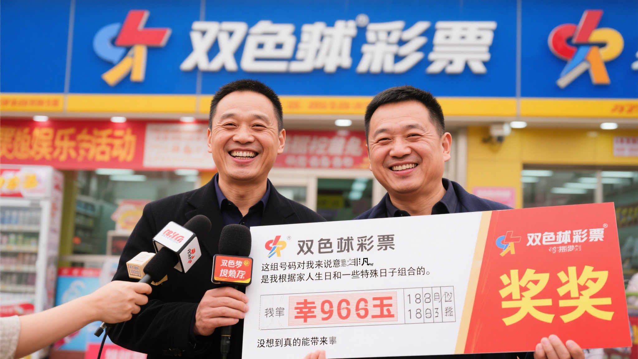 在接受采访时，他笑着说：“这组号码对我来